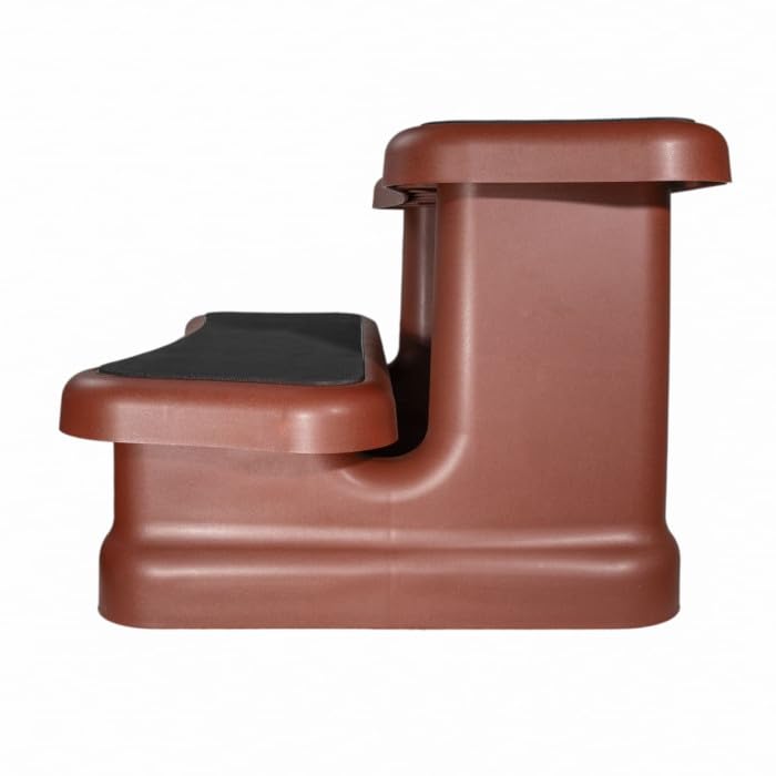 Escalier 2 marches pour Spa Couleur Marron