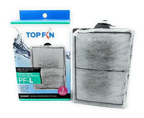 Top Fin Silenstream PF-L Refill for PF20, PF30, PF40 and PF75 Power Filters 6.5in x 4.5- (3 Count) by Top Fin - Used condition - US$8.28