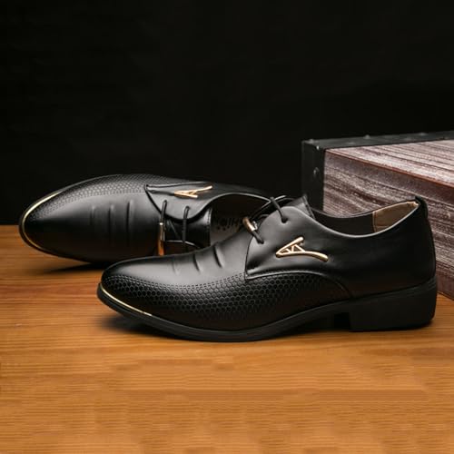 Mens Dress Shoes Oxfords Casual Retro Classic Comfortable Formal Business Derby Dress Shoes for Men4