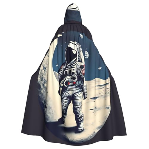 Cape à capuche astronaute lune adulte pour costume Halloween rapide