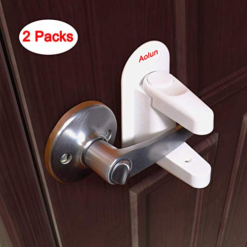 Cerradura de palanca de puerta (2 unidades), cerradura de manija para niños,...