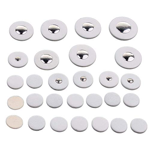 Jiayouy Juego de 28 almohadillas de repuesto para clarinete bajo, clarinete de madera, color blanco, 16 mm a 30,6 mm