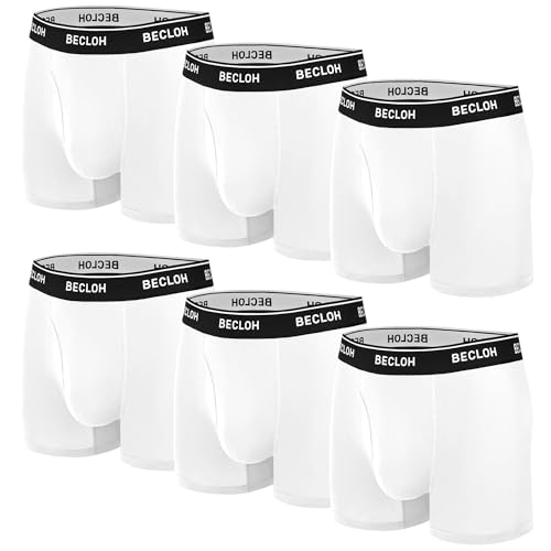 Men's Cotton Boxer Briefs 6 Pack Stretchy Soft Fitted Cotton Mens Trunks Underwear Multipack Breathable - Main Image
