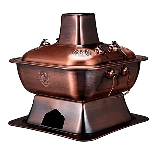 Olla caliente china de cobre 36cm tradicional miniatura 1