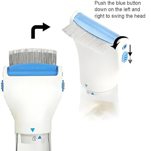 Image of CAPSEAS V COMB Electric Head Lice Removal Machine for Kids Adults & Pets | Chemical Free Lice Nit Egg Remover Comb with Capture Filter Trap | Allergy Safe Reusable Lice Treatment Device for Human & Animals 240V