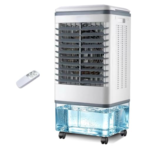JGJSQYY 30L Enfriador De Aire PortáTil, 3 Velocidades, Aire Acondicionado PortáTil con Control Remoto, Temporizador De 7,5h, Climatizador Evaporativo para Casa Oficina, para áreas de 20-30 m²