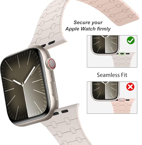 Image of Velour Silicone Watch Strap Compatible with Apple Watch 41mm, 40mm & 38mm, for iWatch Series SE, SE2,10 9, 8, 7, 6, 5, 4, 3 -Sport Loop for Men & Women(Watch Not Included)