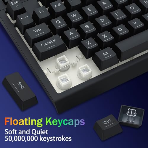 Image of Redragon K524 Wired Gaming Keyboard, RGB Backlit, 75% Compact Quiet Membrane Keyboard with Programmable Macro and Multimedia Keys, Anti-ghosting, Spill Resistant for Win /MAC /PS /Xbox