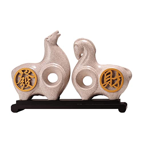 Ornements chinois créatifs statue feng shui pour étagère salon