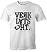 Produktbild MoonWorks® Herren T-Shirt Spruch Verklatscht Fun-Shirt Party Festival Techno Rave Oberteil weiß 3XL