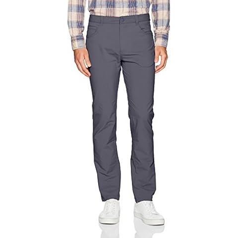 Louis Raphael Hybrid Men's Slim Fit 5 Pocket Pant - Grey - 33W x 32L Cover