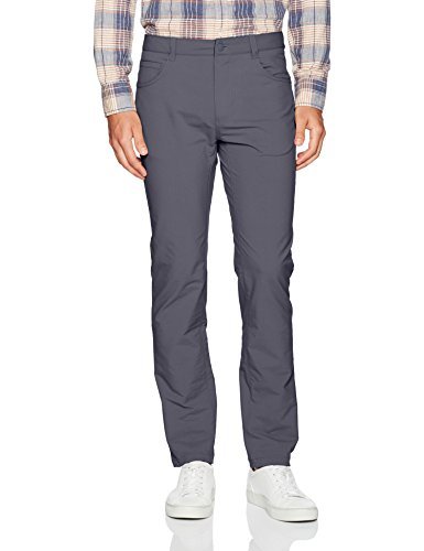 Louis Raphael Hybrid Men's Slim Fit 5 Pocket Pant, Ebony Charcoal, 33W X 32L #TOP8