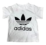 Producto con ajuste regular adidas Trefoil tee Camiseta de Manga Corta, Unisex niños, White/Black, 6-9M