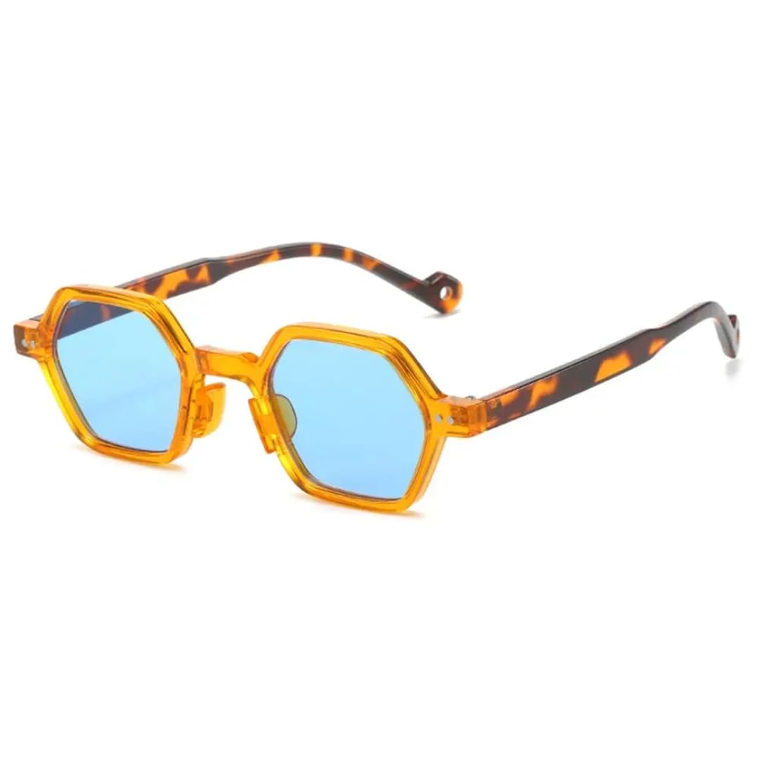 Retro Sunglasses Vintage Shades Clear Ocean Lens Rivets Sun Glasses Trendy Uv400 Glasses