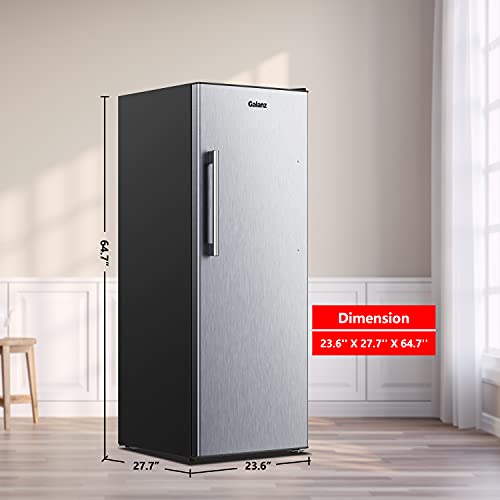 Galanz GLF11US2A16 Upright Temperature Control Convertible Refrigerator/Freezer, Stainless Steel, 11 Cu.Ft - Thumbnail 7
