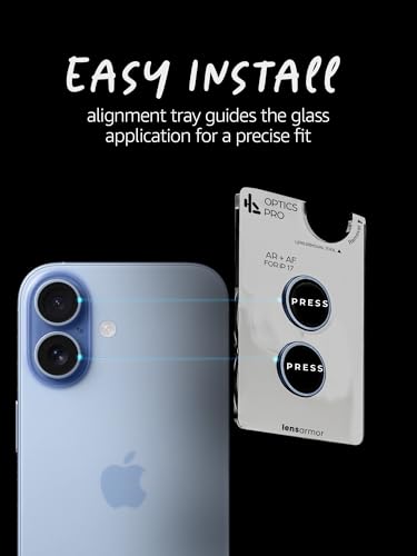 Image of Lensarmor Compatible with iPhone 17 Camera Lens Protector Mist Blue (2-Pack) - 9H Tempered Glass, Military-Grade Anti-Scratch, Case-Friendly, Easy Install Frame