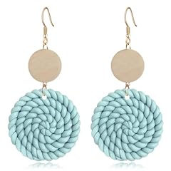 Blue Round Earrings