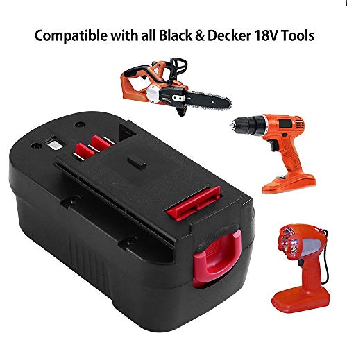 Topbatt 18V 3,6Ah Ni-Mh Per Black And Decker Batteria Di Ricambio A18 A1718 A18NH A18E HPB18 HPB18-OPE HPB18-OPE2 244760-00 Firestorm EPC18 FSB18 FS180BX FS18BX FS18FL NST2118 - 6