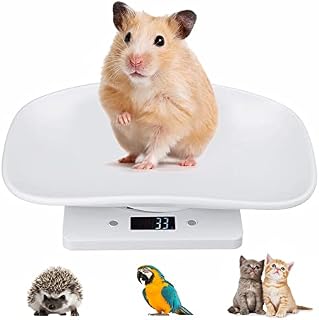 QKTYB Pet Scales for Small Animals 10kg/1g LCD Display Kitchen Scale Mini Digital Food Weighing Scales Electronic Scales with 3 Weighing Modes(kg/oz/lb) Suitable for Small Cat,Kitchen (11.4x7 in)