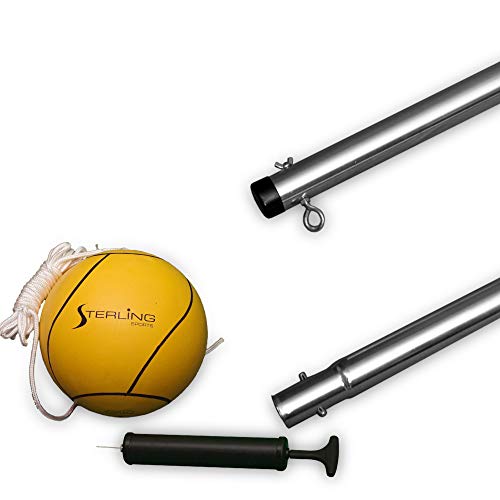 Sterling Sunnywood Sports Premium Tetherball Set For Outdoor Backyard With Ball, Rope And Pole 10-1/2' Height #TOP7