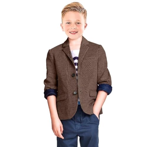 Boy Herringbone Suit Blazer Retro Tuxedo Formal Tweed Fashion Wedding Homecoming Kids Coat Jacket Cute3