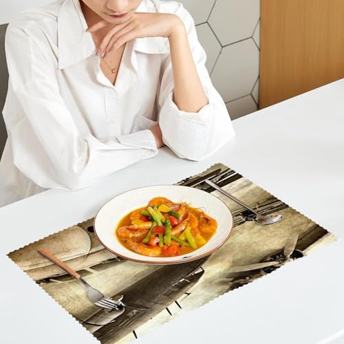 Set de table avion vintage résistant à la chaleur pour protéger la table - 7