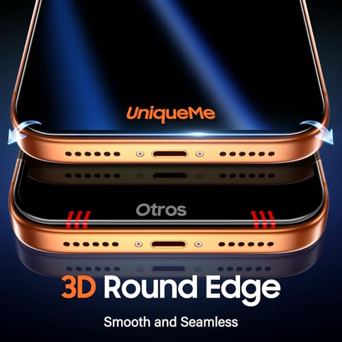Image of UniqueMe 2 Pack for iPhone 17 Pro Max Privacy Screen Protector - 6.9 inch [20 Anti-Spy] [Bubble-Free] [Military Grade Shatterproof & 9H+ Hardness] Privacy Screen 17 Pro Max Tempered Glass Full Coverage,Easy to install