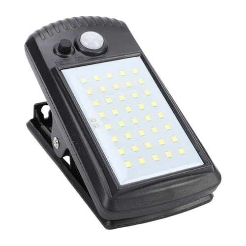 Fockety Lampes solaires à clipser pour l'extérieur, lampe de sécurité solaire à détecteur de mouvement avec 40 LED, pour clôture grillagée, garage,...