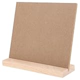 VINTORKY Tablero de Mensajes Doble Cara Base Sólida, Tamaño Mini, Color Original, para Decoración de Bodas y Mesas de Restaurante, Tablón de Notas Práctico y Estable para Escribir Mensajes