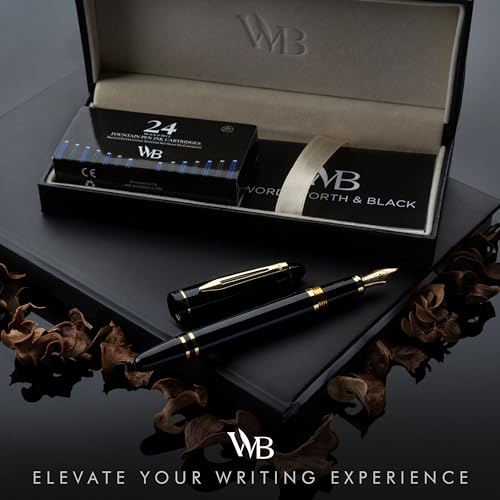 Image of Wordsworth & Black Majesti Fountain Pen Set for Writing, Extra Fine Nib