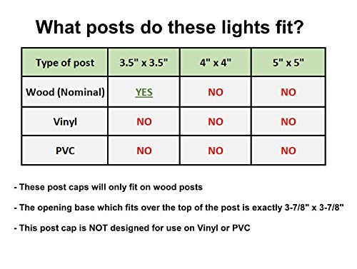 4 Pack Solar Powered Copper Outdoor Garden Deck Patio Fence Pathway Post Light For 4X4 Wood Posts #TOP7