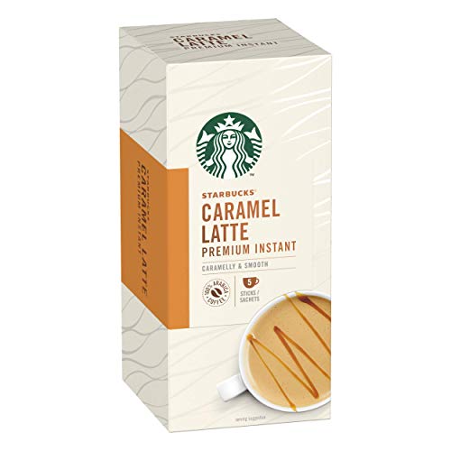 Image of Starbucks Caramel Latte Premium Instant Ground Coffee Mixes 107.5g, Box