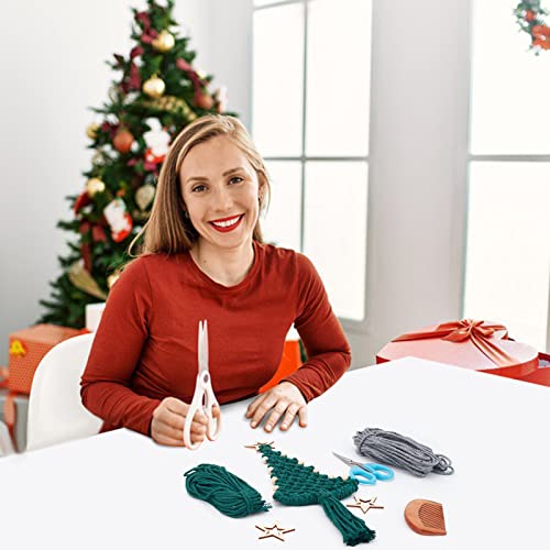 Freebloss 4 Set Christmas Tree Macrame Diy Kit For Beginners Christmas Tree Hanging Ornaments For Holiday Wall Hanging, Come With Step By Step Tutorial #TOP6