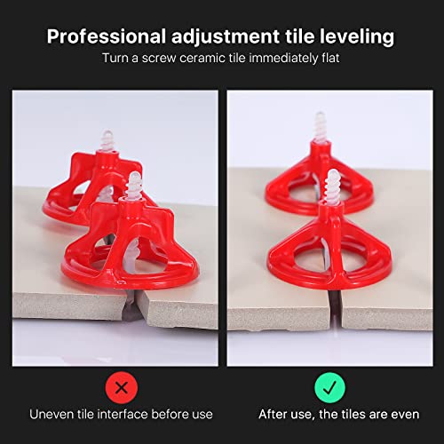 Spacing Syste Tile Leveling System Baseplates And Kit (1/8Inch White300 Base+100 Caps) #TOP2