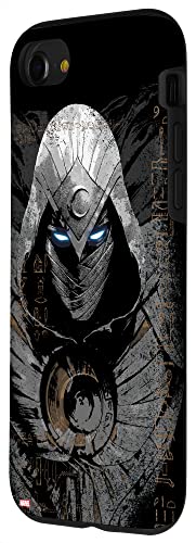 Iphone Se (2020) / 7 / 8 Marvel Moon Knight Glowing Eyes Egyptian Hieroglyphs Black Case #TOP1