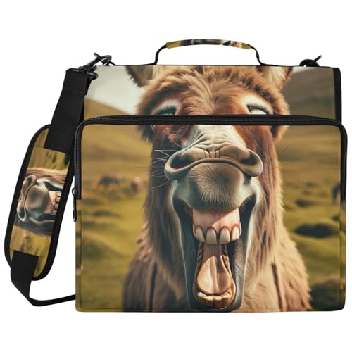 Funny Donkey �W�b�p�[�o�C���_�[�o�b�O 3�����O�o�C���_�[�t�� �h���o�C���_�[�I�[�K�i�C�U�[ �w�Z��I�t�B�X�p 14�C���`�̃m�[�g�p�\�R���Ƀt�B�b�g