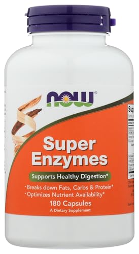 NOW Supplements, Super Enzymes, Formulated with Bromelain, Ox Bile, Pancreatin and Papain, Super Enzymes, 180 Capsules
