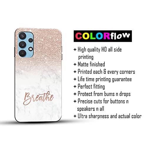 Image of COLORflow Back Cover Compatible with Samsung Galaxy A53 5G | (Best for Girls) Quotes (Breathe) Marble | Designer Printed Hard CASE Bumper Back Cover Compatible with Samsung Galaxy A53 5G
