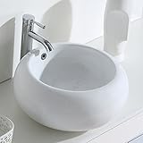 Maße: L43 x B43 x H20 cm, Innentiefe 14 cm; Dank des zeitlosen Designs passt dies weiße und glänzende Waschbecken perfekt an allen gängigen Unterschränke, ein wahrer Hingucker in Ihrem Badezimmer