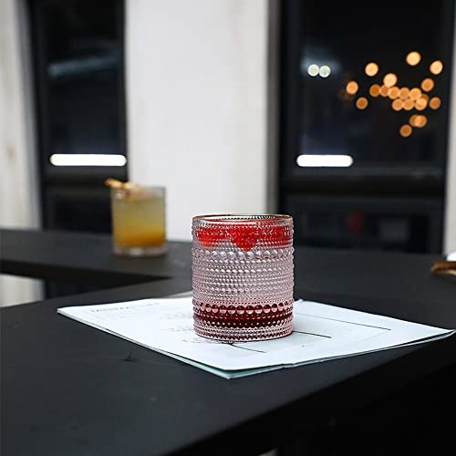 Cosnou Mini Rock Glasses, 6.5 Oz（200Ml） Hobnail Drinking Glasses Set 6, Embossed Vintage Glassware Set For Beer, Cocktail, Soda, Beverage Clear #TOP5