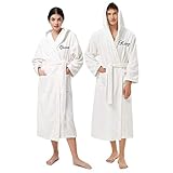 AW BRIDAL Frottee Bademantel mit Kapuze Türkische Baumwolle Handtuch Robe...