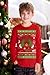 Child Girl's Christmas Holiday Crew Neck Sweatshirt Long Sleeve Funny Xmas Ugly Top Red Merry Christmas 14 Years