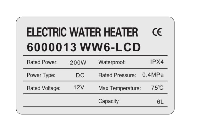 Swiss Outdoor S.O. Camper - Caldaia ad acqua calda, 10 litri, 12 V, 200 W, con display LCD, per roulotte, camper, per acqua calda