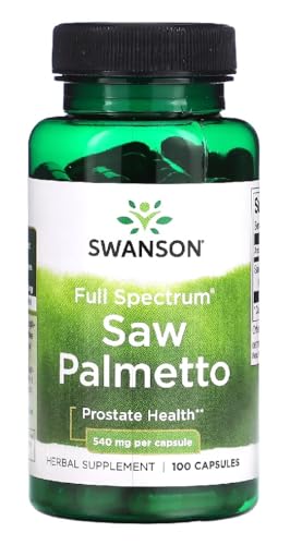 Swanson - Full Spectrum Saw Palmetto, 540mg - Extrait de Sägepalme | Soutien pour la santé de la prostate | Formule complète sans traitement inutile - 100 capsules