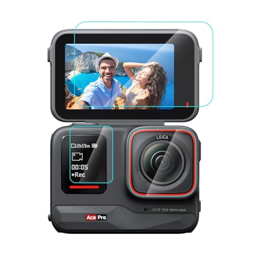 Accesorios Insta360 Ace Pro kit película protectora lente con cristal templado transparente 6