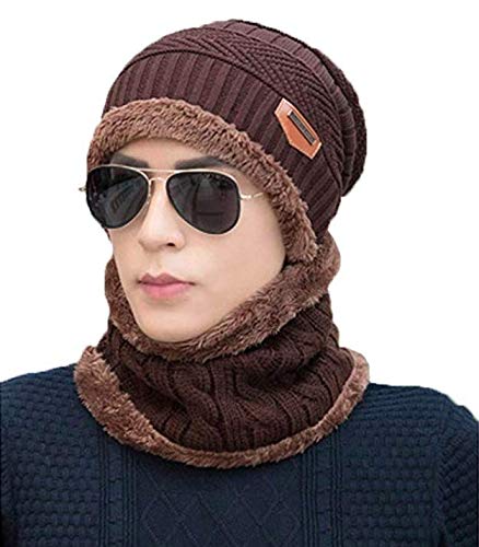 Aeoss 2-Pieces Winter Beanie Hat Scarf Set Warm Knit Hat Thick Knit Skull Cap for Men Women, Cozy Comfort Warm Knit Skull Cap for Unisex (Coffee) (B083ND3ZTH) Amazon Price History, Amazon Price Tracker