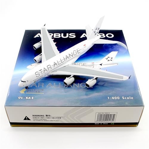 Modelos de aviones a escala 1/400 Airbus A380 réplica de coleccionista coleccionable de 18 cm