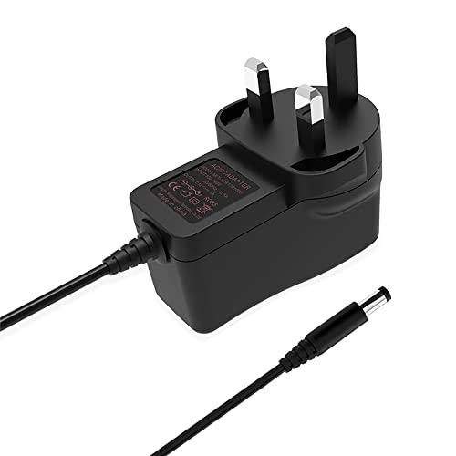 12V 1A Power Adapter, AC to DC Power Supply Adapter Converter, AC/DC Converter Adapter Driver Transformer UK Plug 5.5mm*2.1mm Jack for LED Strip Lights, Router, CCTV Camera, ADSL Cats etc