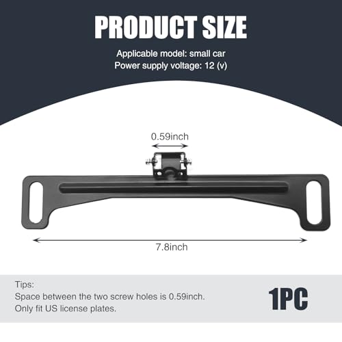Image of 1 PCS Car License Plate Support, Driving Recorder Metal Bracket, Reversing Camera Installation Bracket, Universal for Most Cars (Black)