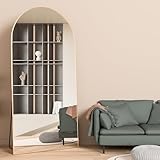 NEUWEABY Full Length Mirror 180x80cm Arched Mirror Full Body Gold Standing Arch Floor with Stand Hanging or Leaning Against Wall for Bedroom Entry, Living Room - Image 5
